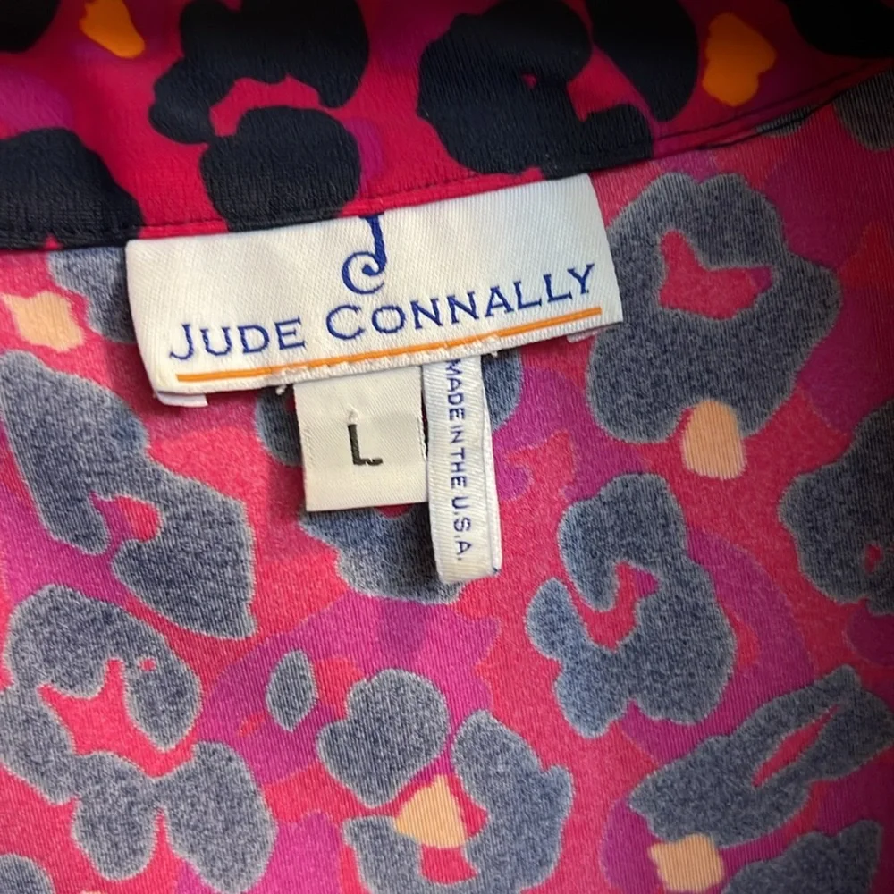 Jude Connally Pink Leopard Print Shirt Dress - Picture 3 of 4